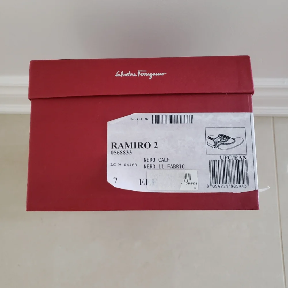 BNIB Salvatore Ferragamo Men's Dress Shoes - Black Size 7 - Picture 9 of 9